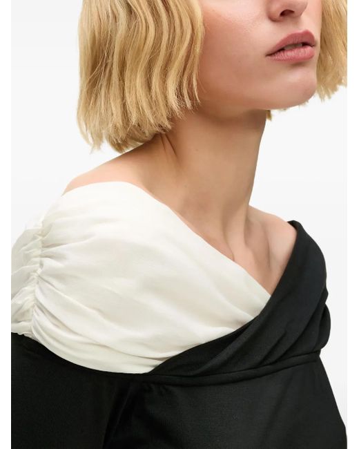 Karl Lagerfeld Black Off-Shoulder Top