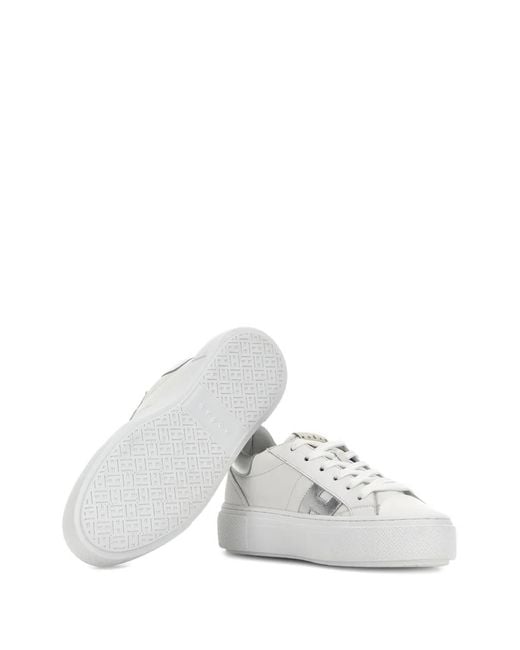 Hogan White H705 Leather Sneakers