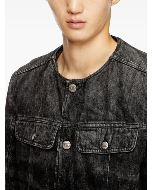 DIESEL Black Denim Jackets for men