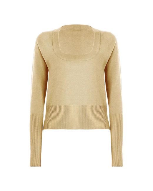 Wolford Natural Ribbed-Knit Long-Sleeve Sweater