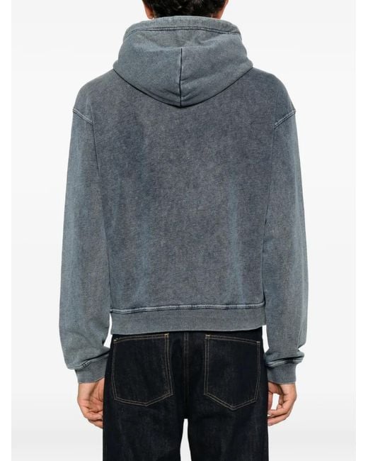 Emporio Armani Blue Zip-Up Hoodie for men