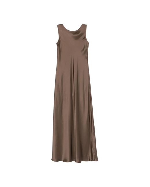 Ottod'Ame Brown Sleeveless Maxi Dress