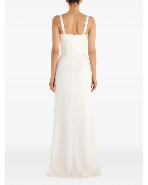 POST MERIDIEM White Gathered-Detail Maxi Dress