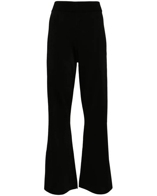 Studio Nicholson Black High-Waist Flared Trousers