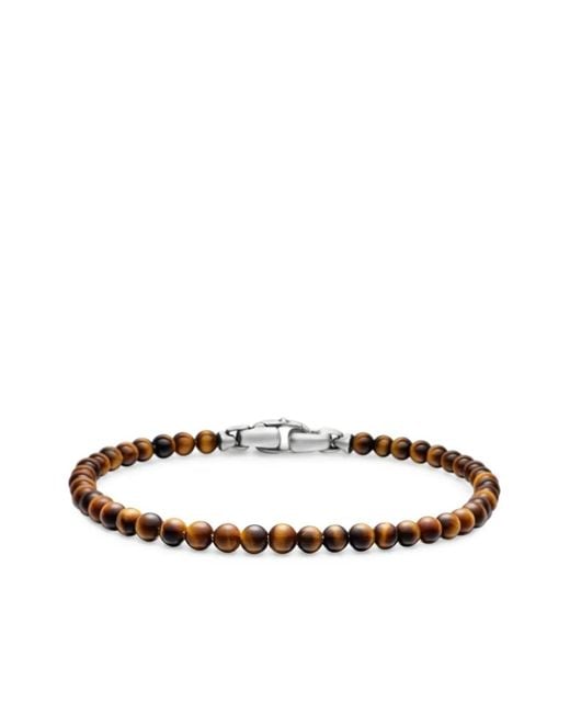 David Yurman White Sterling Spiritual Beads Bracelet (4Mm) for men