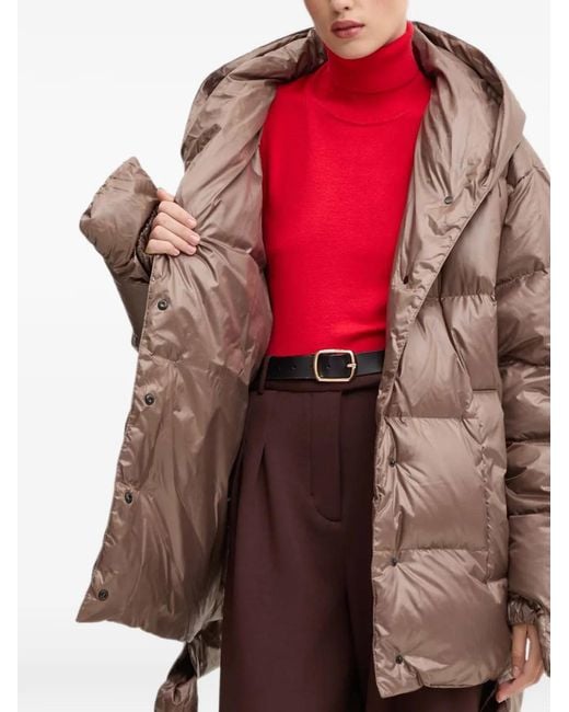 MMC Studio Brown Quilted Hooded Jacket