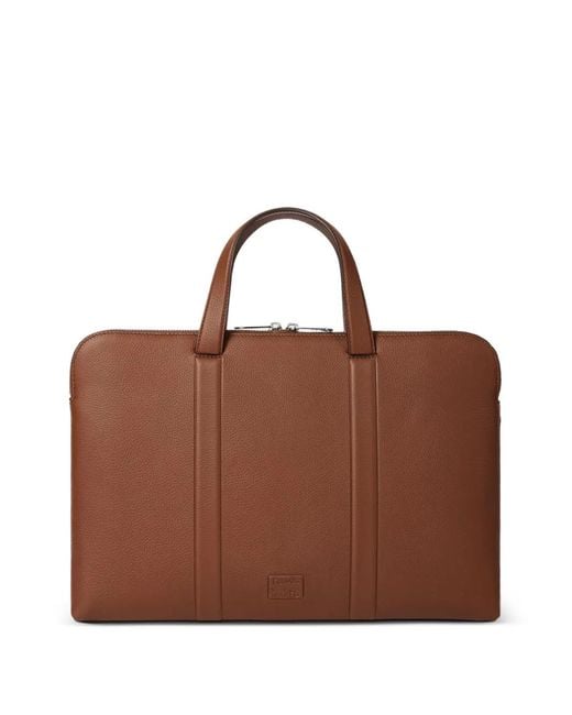 Paul Smith Brown Pochette D'Ordinateur À Anses Zippées for men