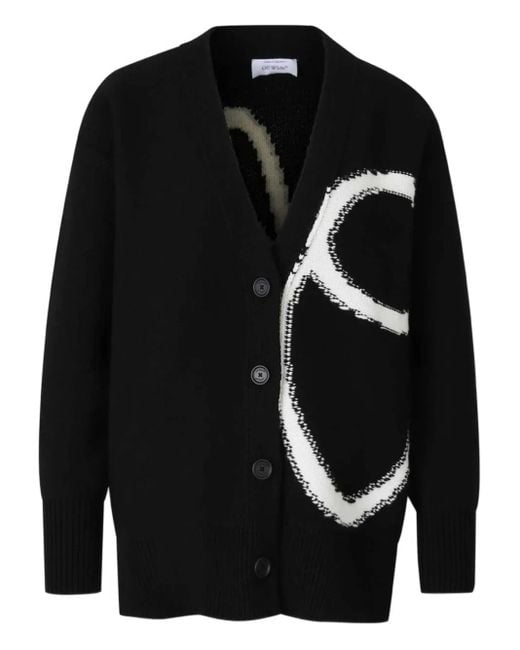 Off-White c/o Virgil Abloh インターシャニット カーディガン Black