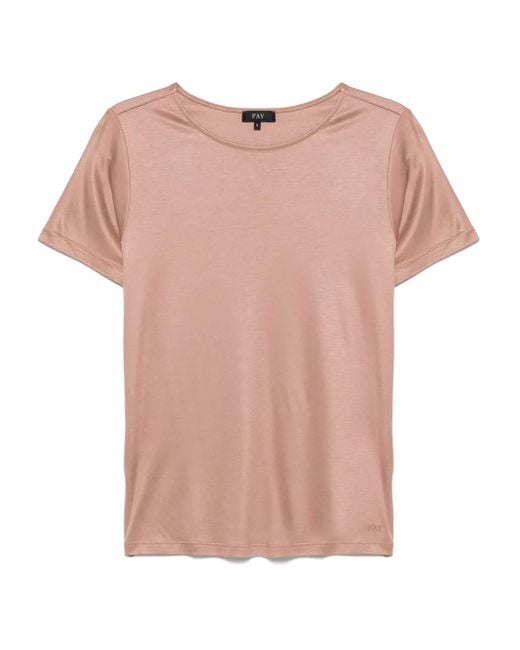 Fay Pink Jersey T-Shirt