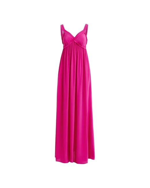 Essentiel Antwerp Pink "Jacobean" Maxi Babydoll Dress