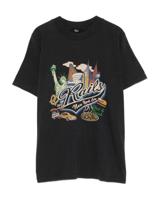 Rails T-Shirt in het Black