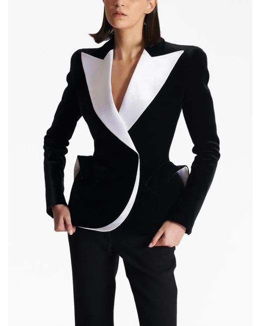 Balmain Tweekleurige Blazer in het Blue