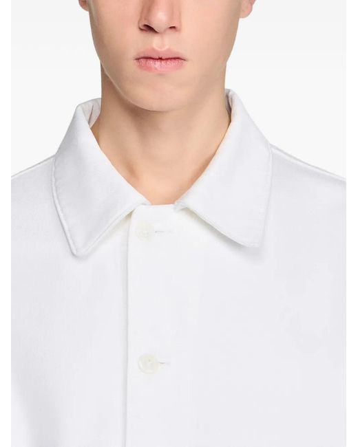 Sandro White Buttoned Denim Jacket for men