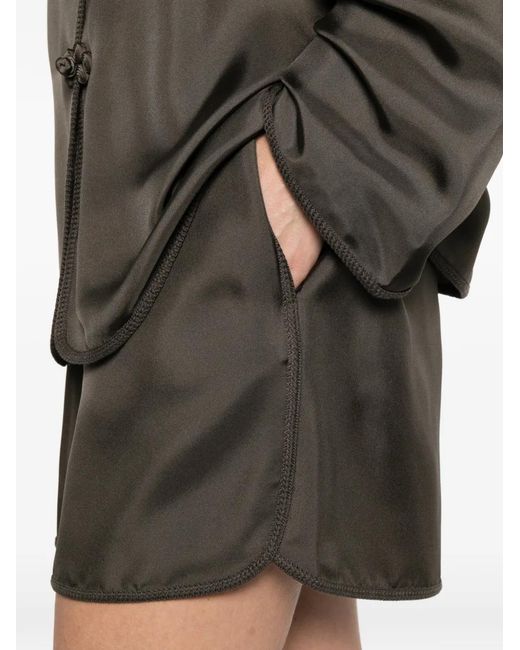 Rohe Brown Silk Shorts