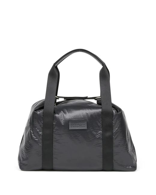 MM6 by Maison Martin Margiela Black Crunched Weekend Bag