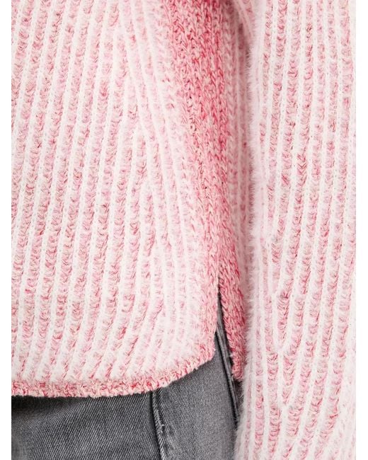 Ouí Pink Textured Knitted Sweater