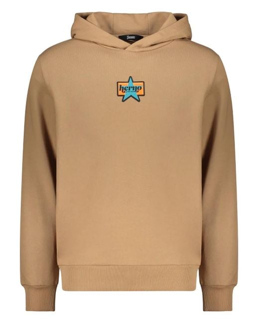 Herno Hoodie Met Logopatch in het Natural voor heren