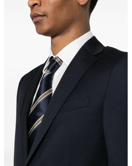 Corneliani Blue Single-breasted Wool Suit for men