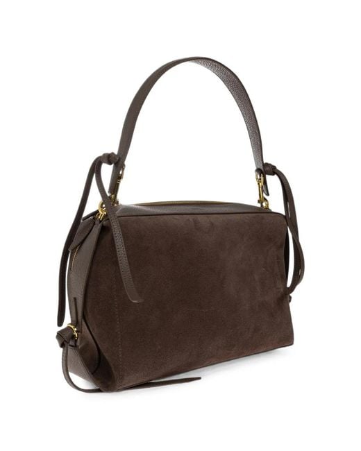 Yuzefi Black Bento Suede Shoulder Bag