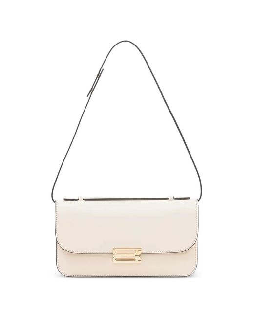 Victoria Beckham Natural Midi Dorian Shoulder Bag