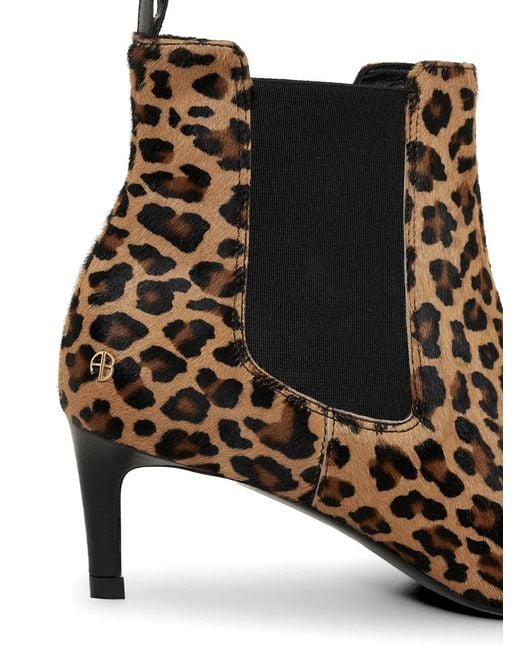 Anine Bing Brown Stevie Leopard-Print Boots