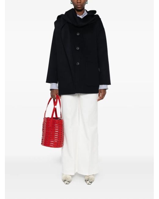 The Dynamis Studio Black Button-Fastening Wool Jacket