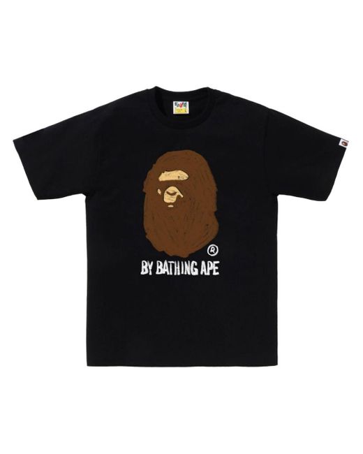 メンズ A Bathing Ape ロゴ Tシャツ Black
