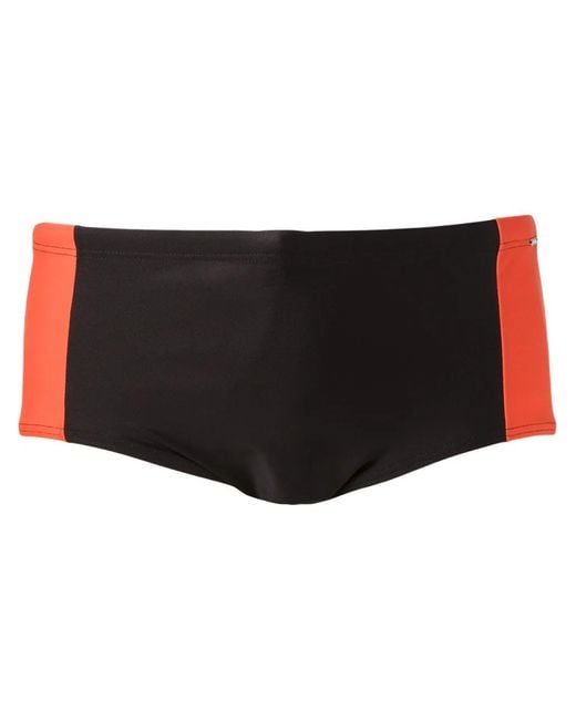 Amir Slama Black Panelled Swimming Trunks for men