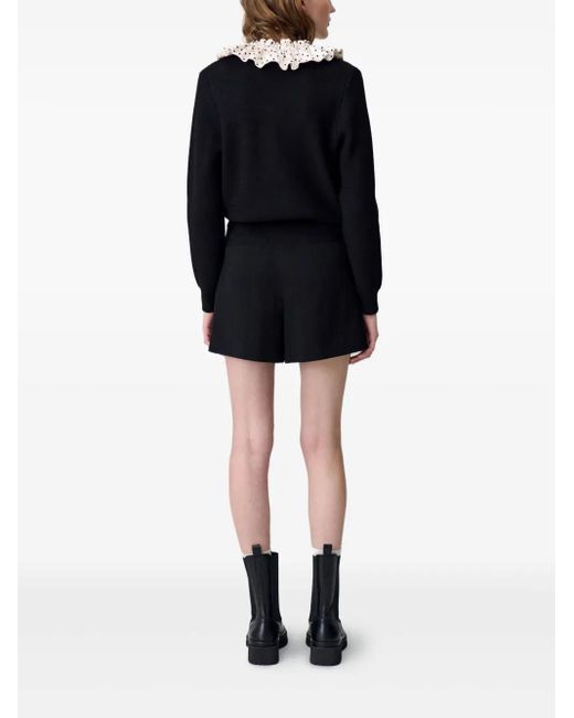 Claudie Pierlot ボタンディテール ショートスカート Black
