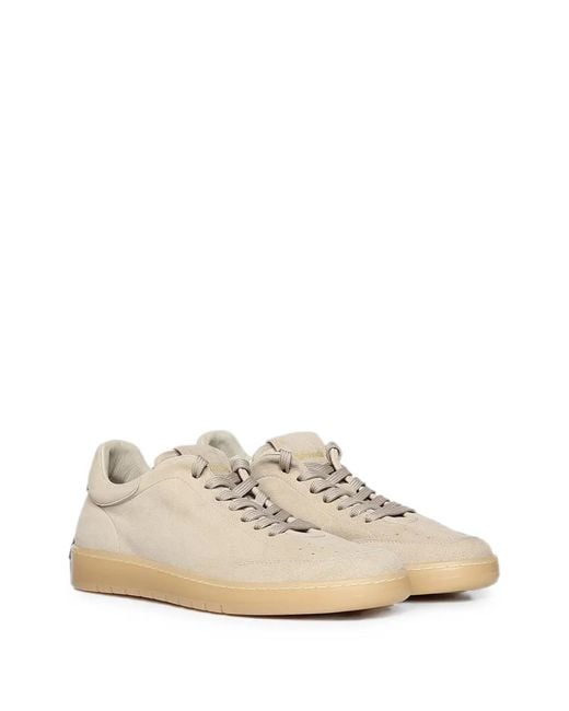 Baracuta White Perforated-Toe Sneakers for men