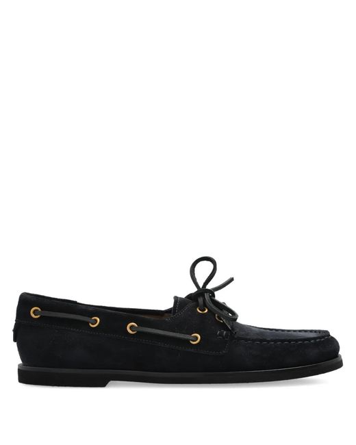Gianvito Rossi Black Leather Oxford Shoes