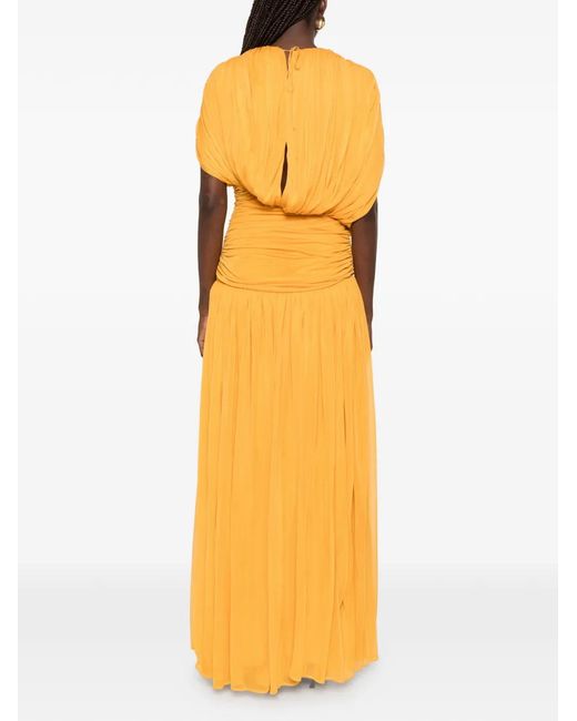 TOVE Metallic Gai Ruched Maxi Dress
