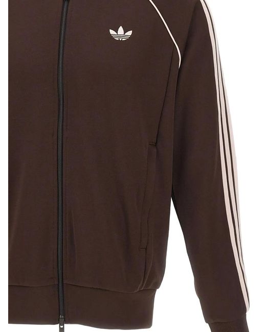 Adidas Brown Sweat À Bandes Contrastantes for men