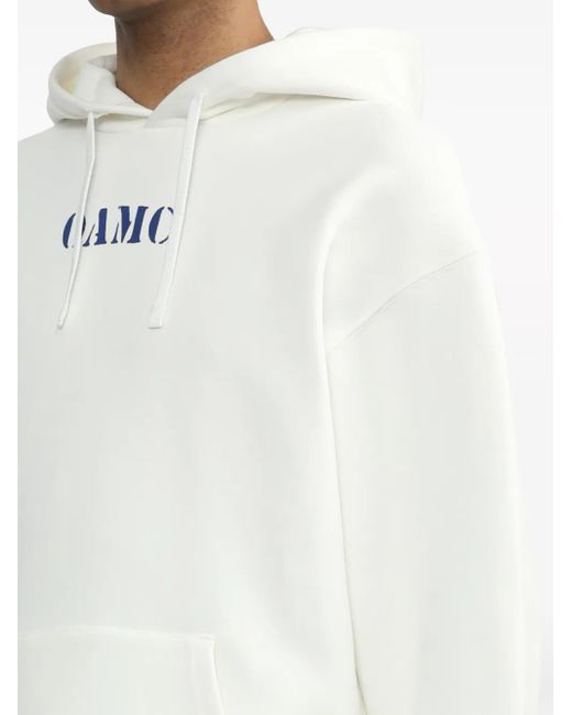 OAMC White Logo-Print Hoodie for men