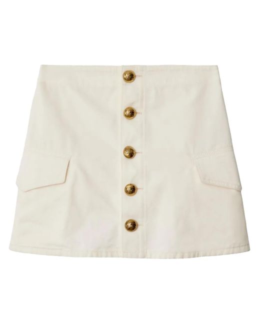 Burberry Natural Mini Cotton Skirt