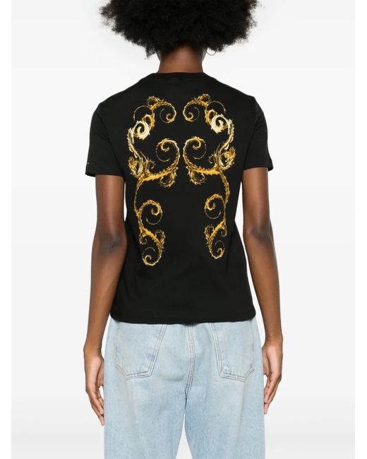 Versace Jeans Couture Black T-Shirt With Chromo Couture Print