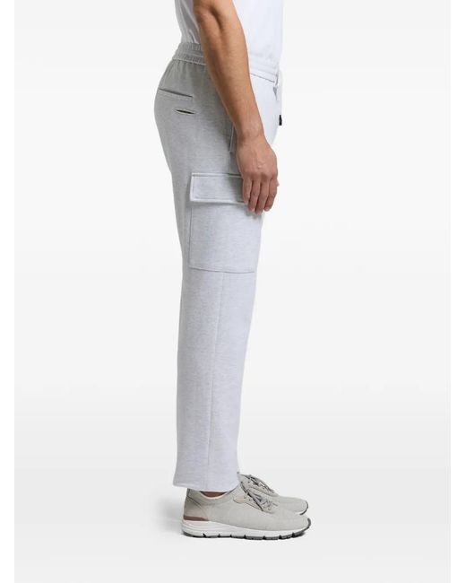 Peserico Gray Drawstring Cargo Pants for men