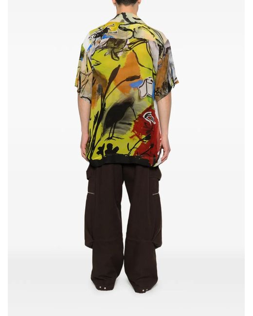 Vivienne Westwood Gray Printed Camp Shirt for men