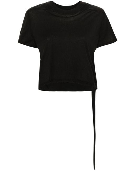 Rick Owens Level T クロップド Tシャツ Black