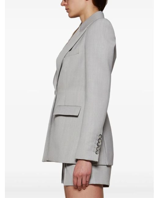 Alex Perry Gray Wool-Blend Blazer
