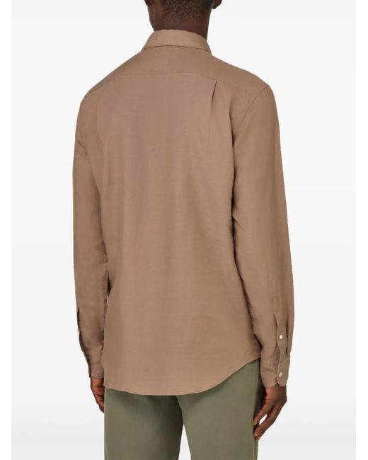 Boggi Brown Linen Shirt for men