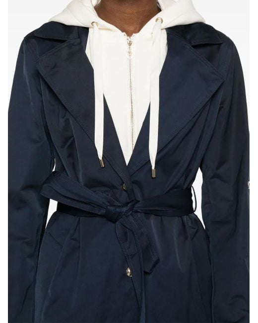 Liu Jo Blue Hooded Coat