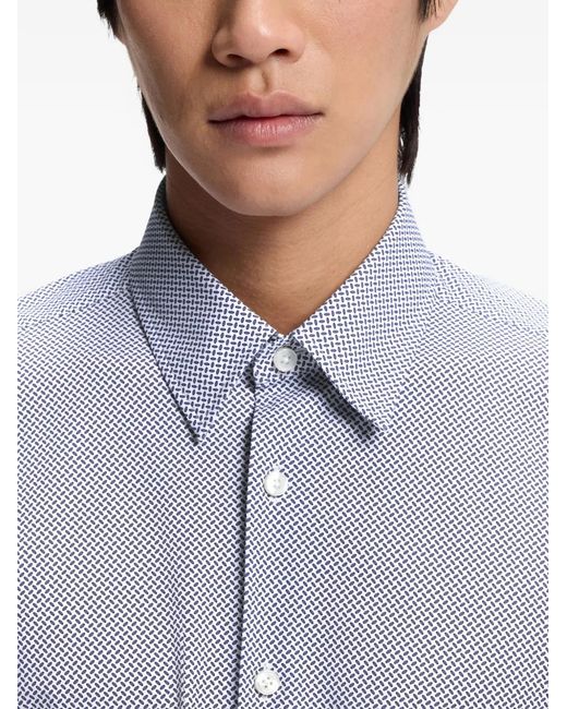 Boss Purple Patterned Shirt for men