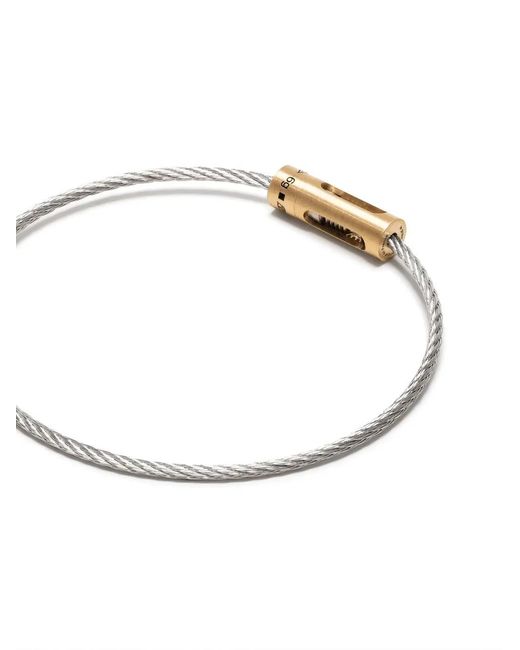 Le Gramme White 18Kt And Titanium 6G Cable Bracelet