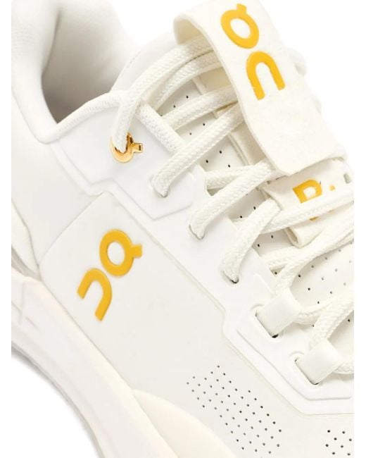 On Shoes White Perforated-Detail Sneakers