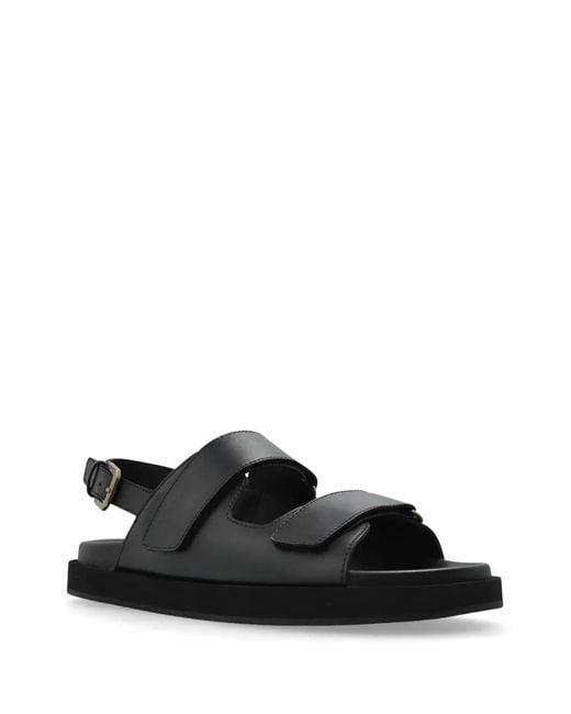 Etro Black Leather Sandals for men