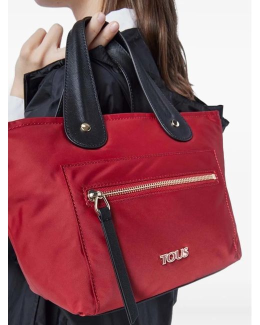 Tous Red Small Double-Handle Tote Bag
