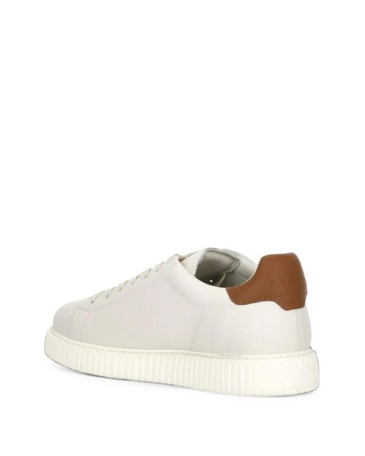 Hogan White H-Stripes Perforated Sneakers for men