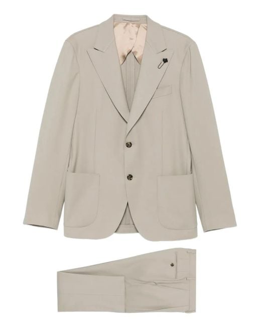 Lardini Anzug mit aufgesetzter Tasche in Natural für Herren