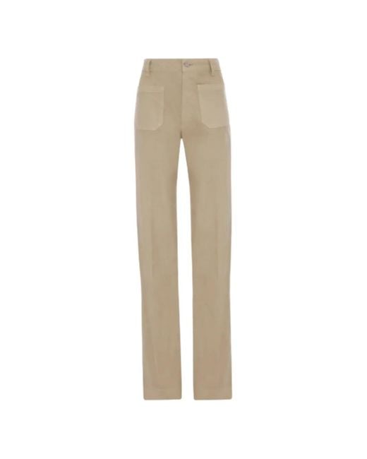 Victoria Beckham Natural Alina Patch-Pockets Jeans